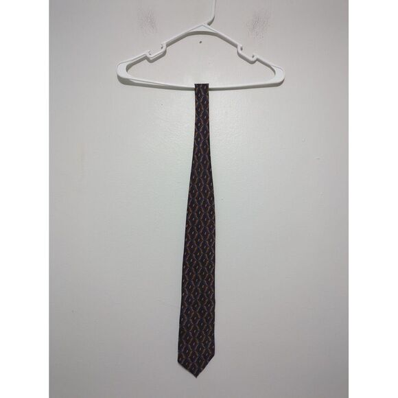 R&M Richards Other - Jz Richards Nordstrom Tie Abstract‎ Multicolor Black Purple Brown 100% Silk